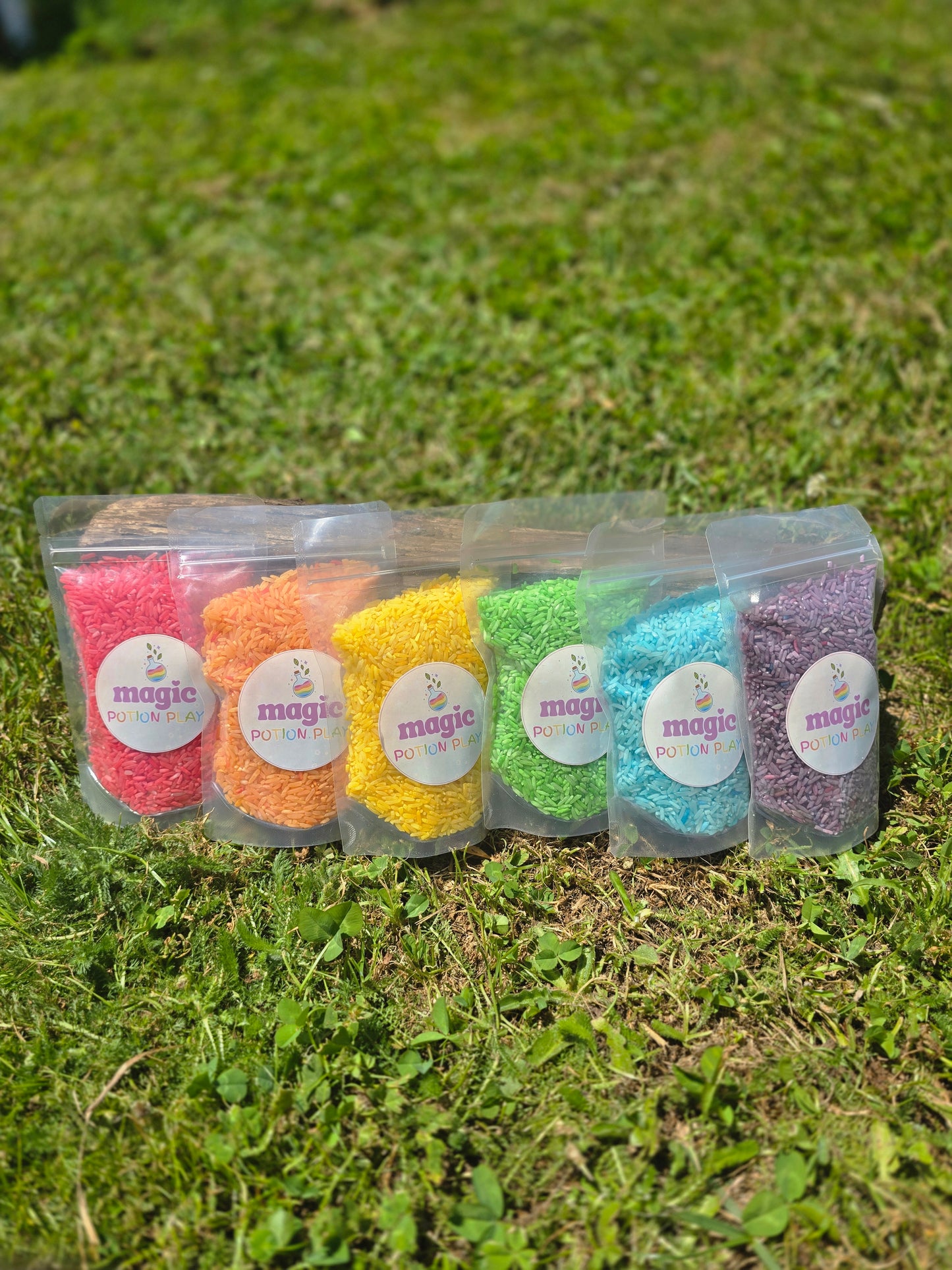 Sensory Rice – Mini 6-Pack Rainbow Set